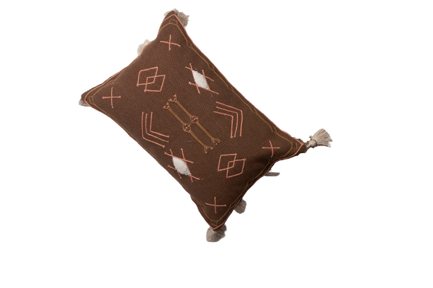 BROWN -Stylist Exquisite Embroidery Pillow Cover
