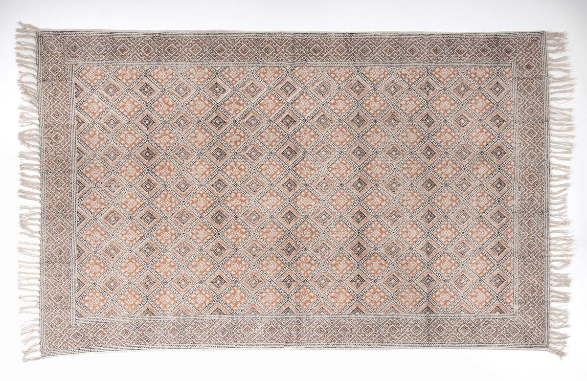 SARGODHA - Hand Block Printed Cotton Rug