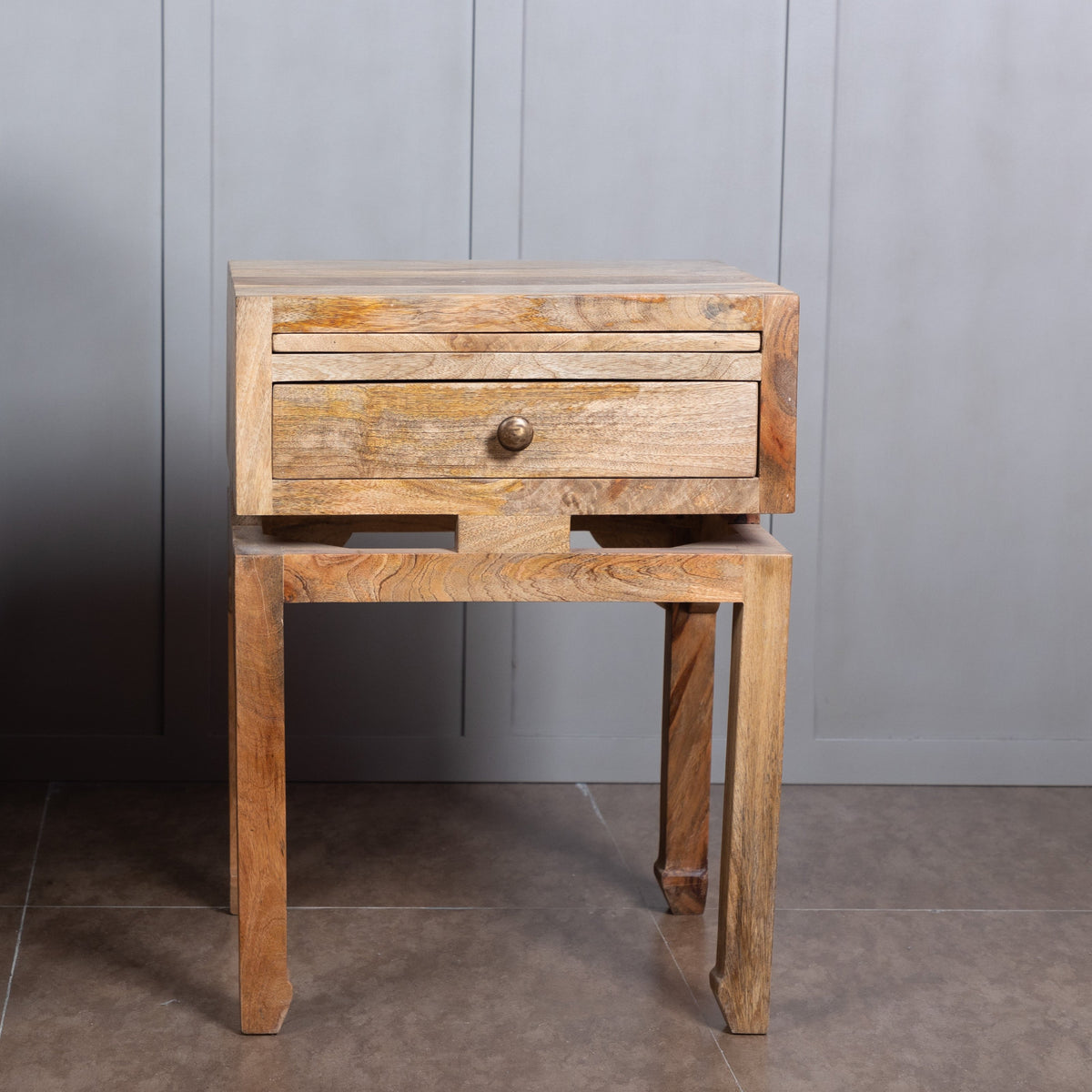Handcrafted Mango Wood Side Table
