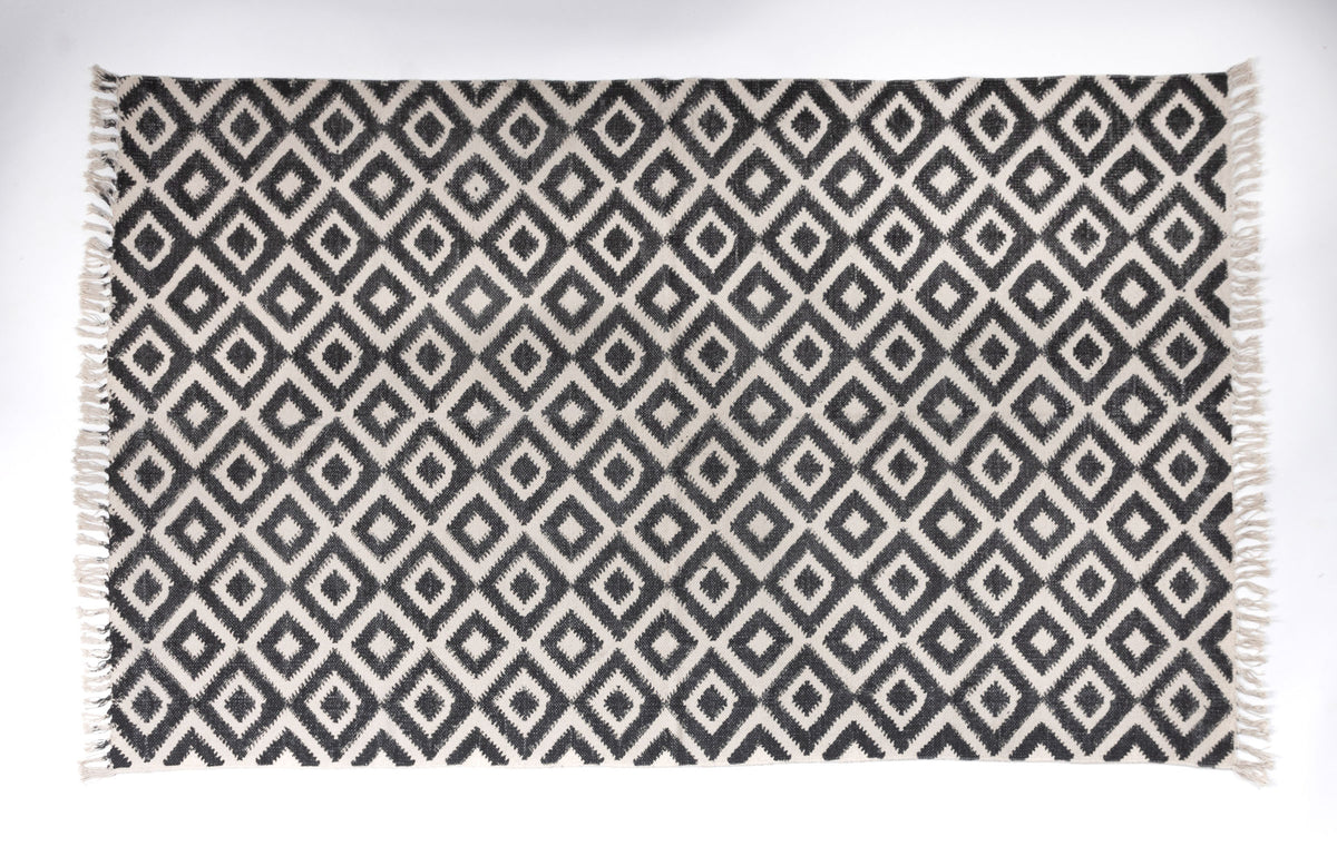 HAPUR - Hand Block Printed Cotton Rug