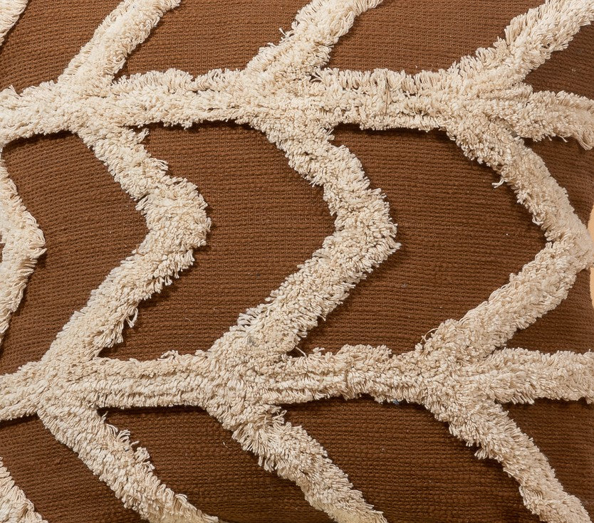 HICKORY - Designer Tufted Pillow Cover