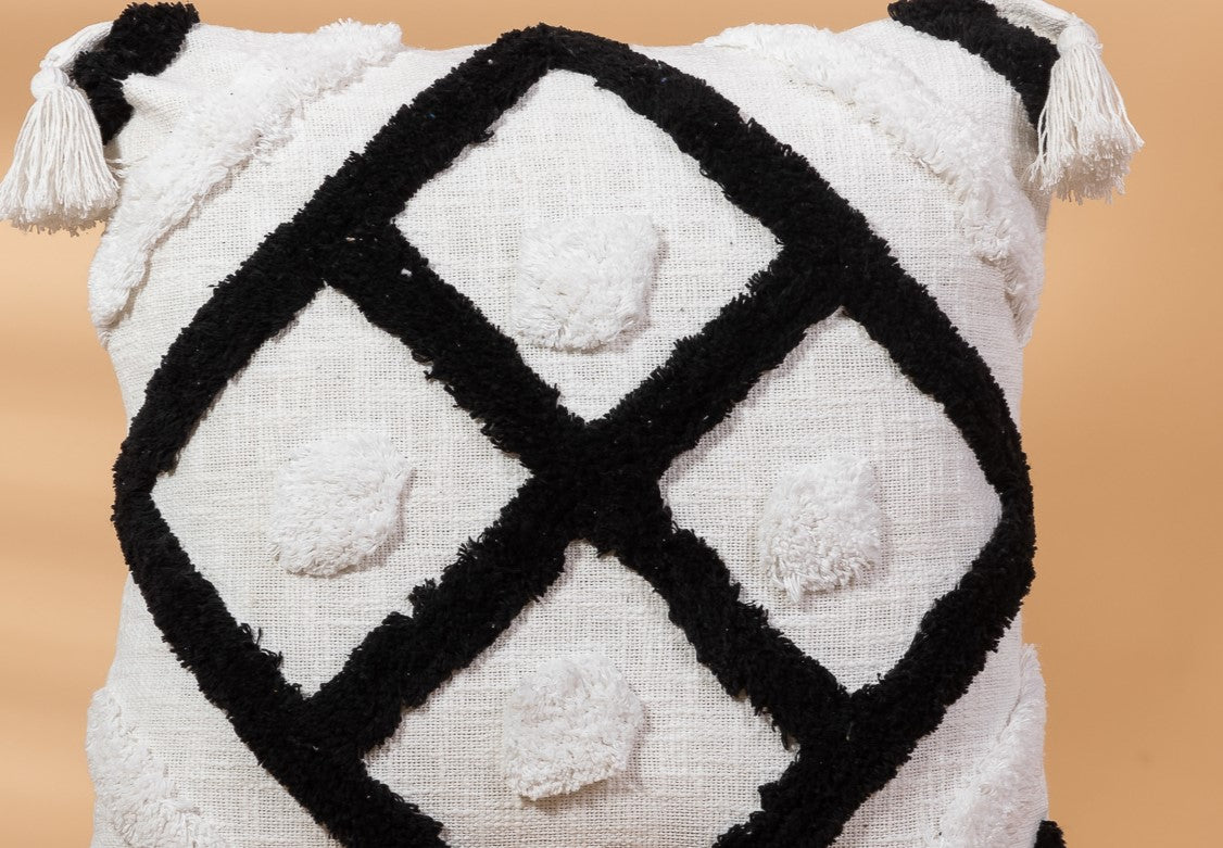 SNOWDROP - Soft Tufted Square Cushion Cover