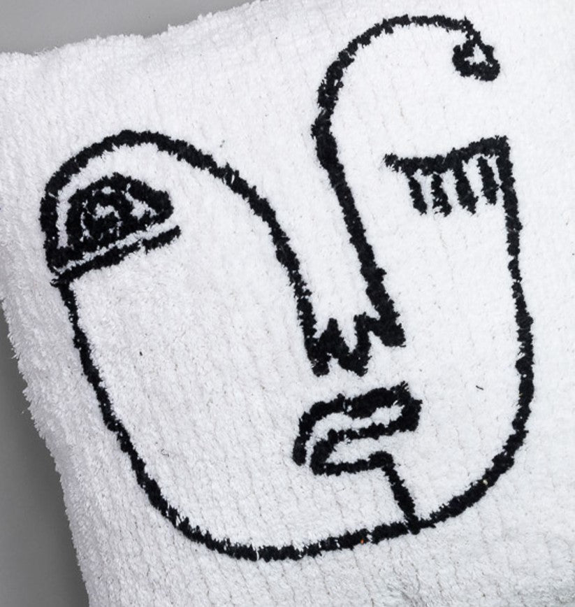 FACE - Tufted Decorative Pillow Cover