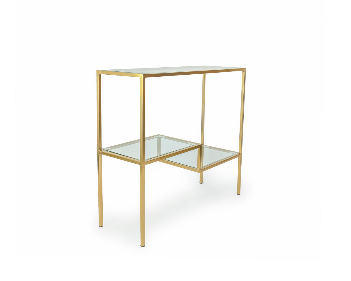 Glass and Iron Chic Console Table