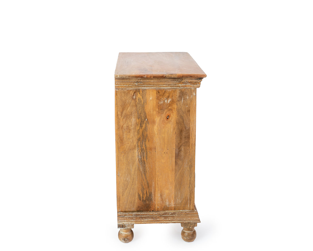 Refined Rustic Iron and Mango Wood Cabinet