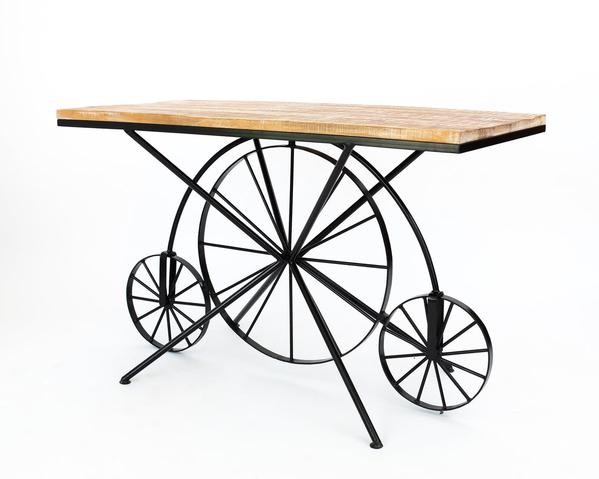 Industrial Elegance Iron & Mango Wood Console Table