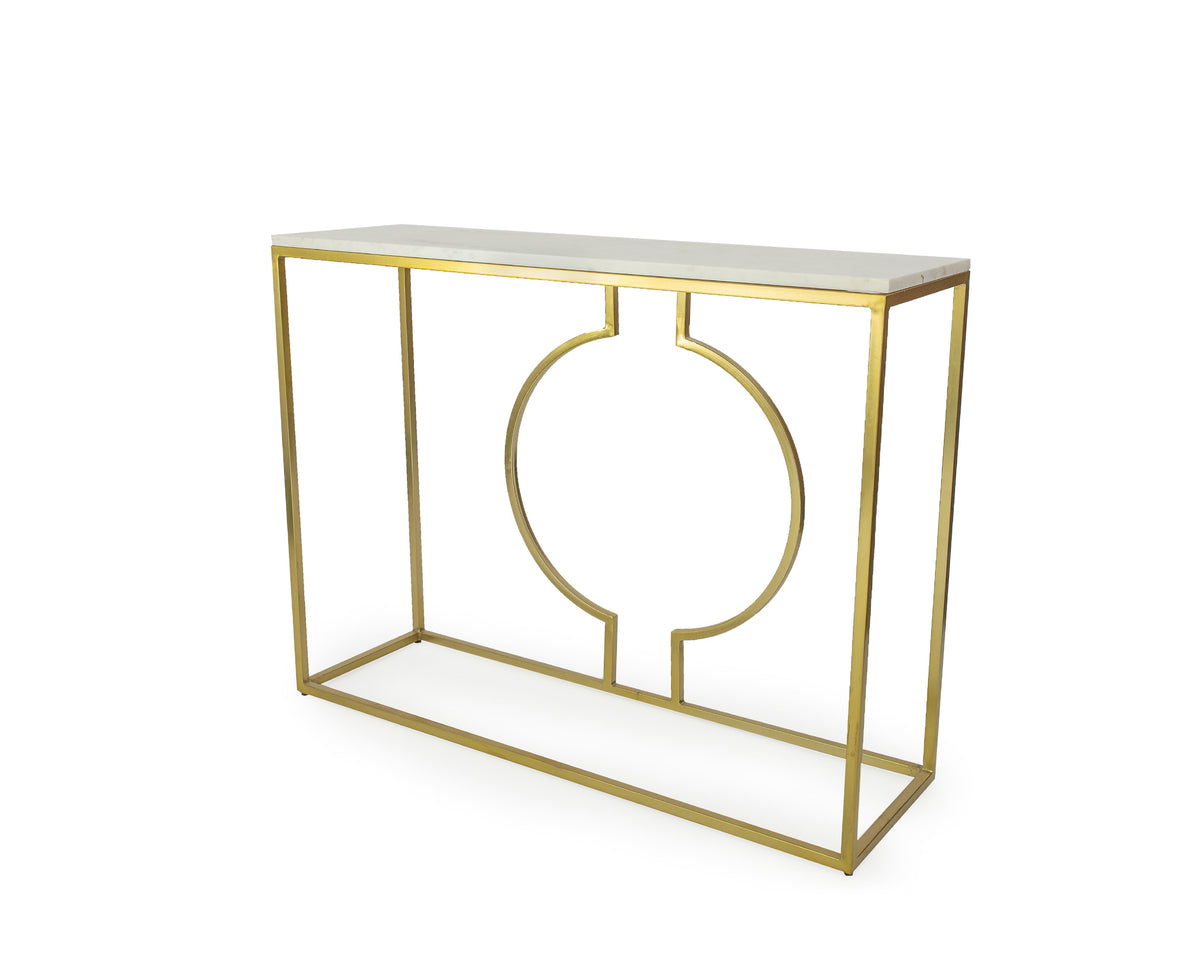 Elegance Iron & Marble Console Table