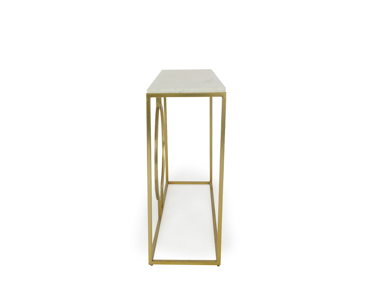 Elegance Iron & Marble Console Table