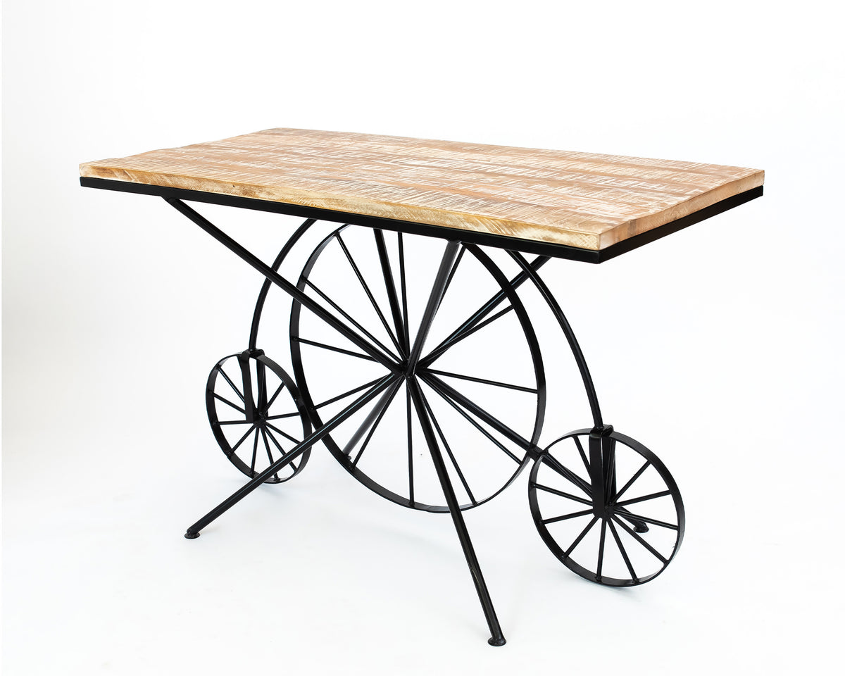 Industrial Elegance Iron & Mango Wood Console Table