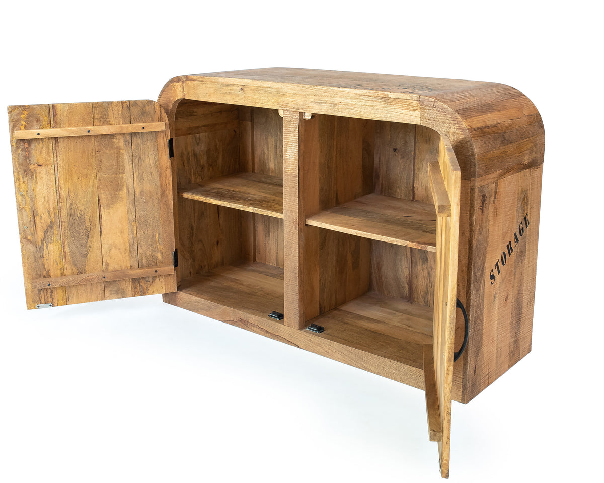 Urban Industrial Mango Wood Cabinet