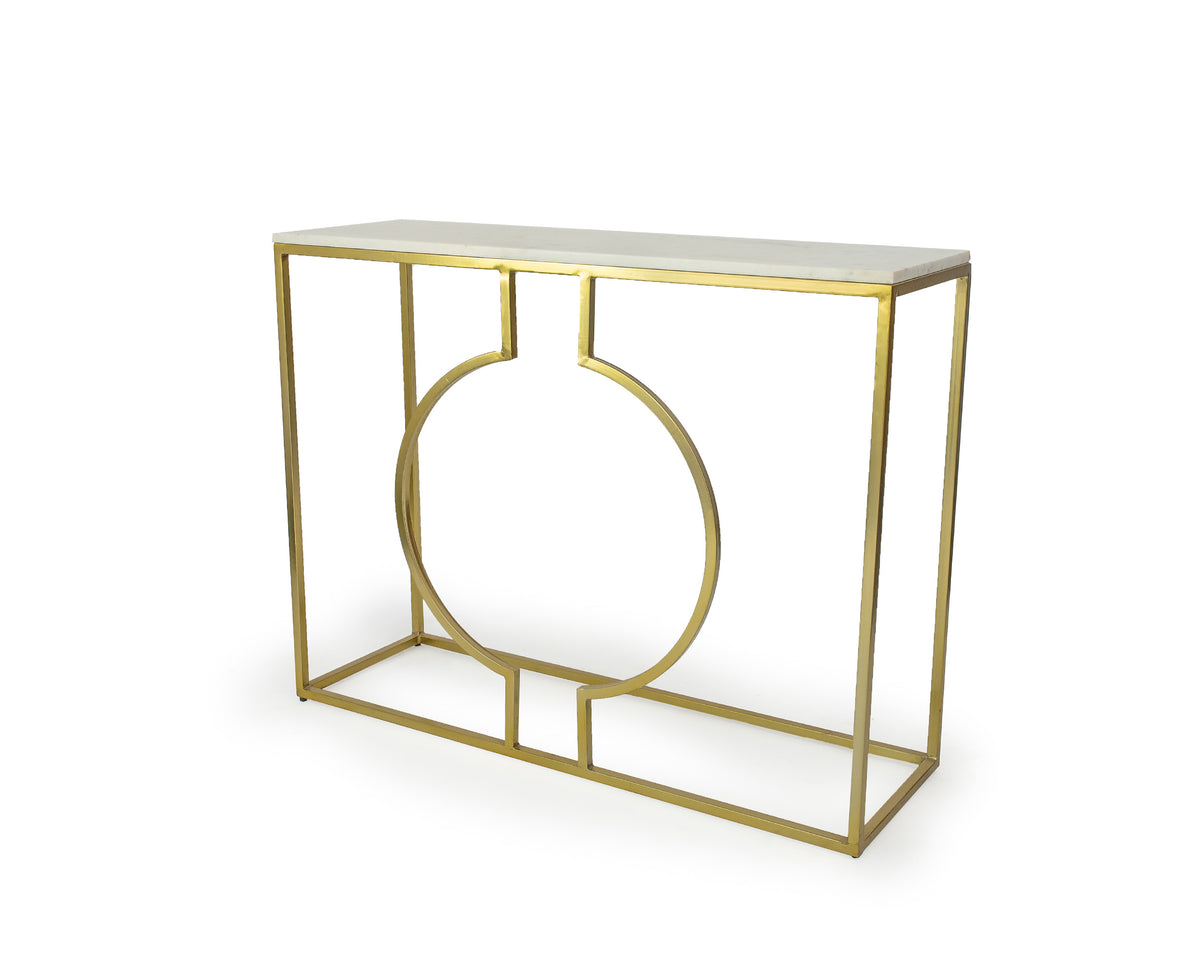 Elegance Iron & Marble Console Table