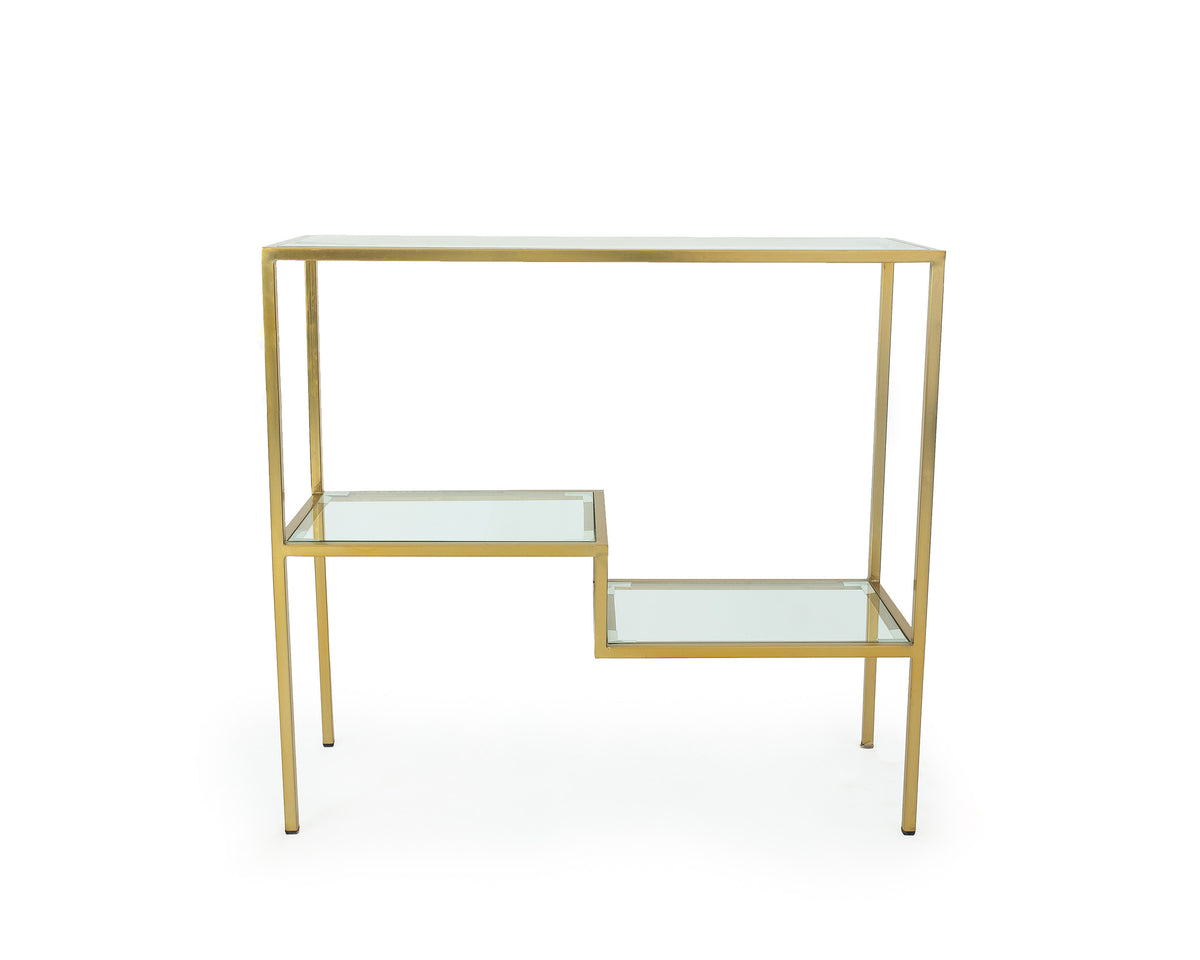 Glass and Iron Chic Console Table