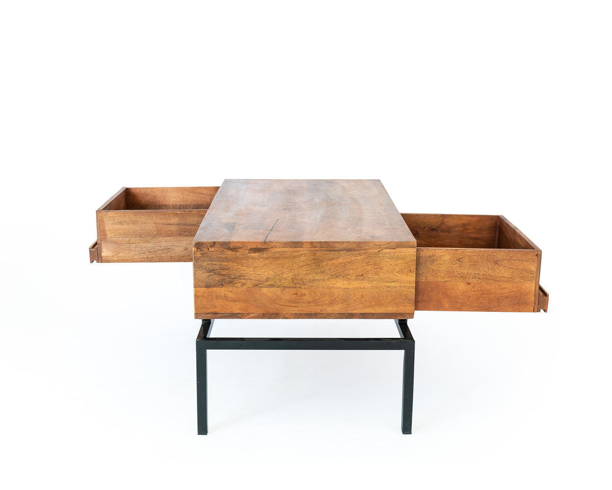 BIRNEY Acacia and Iron Fusion Coffee Table