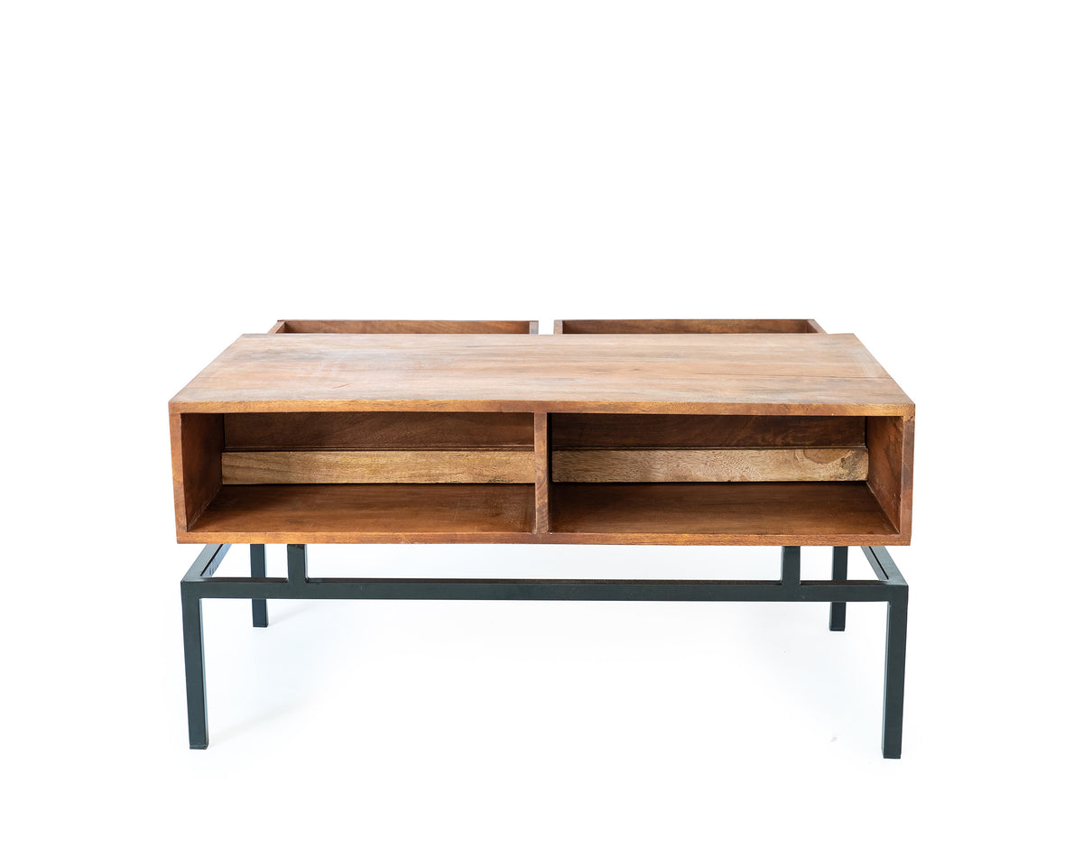 BIRNEY Acacia and Iron Fusion Coffee Table