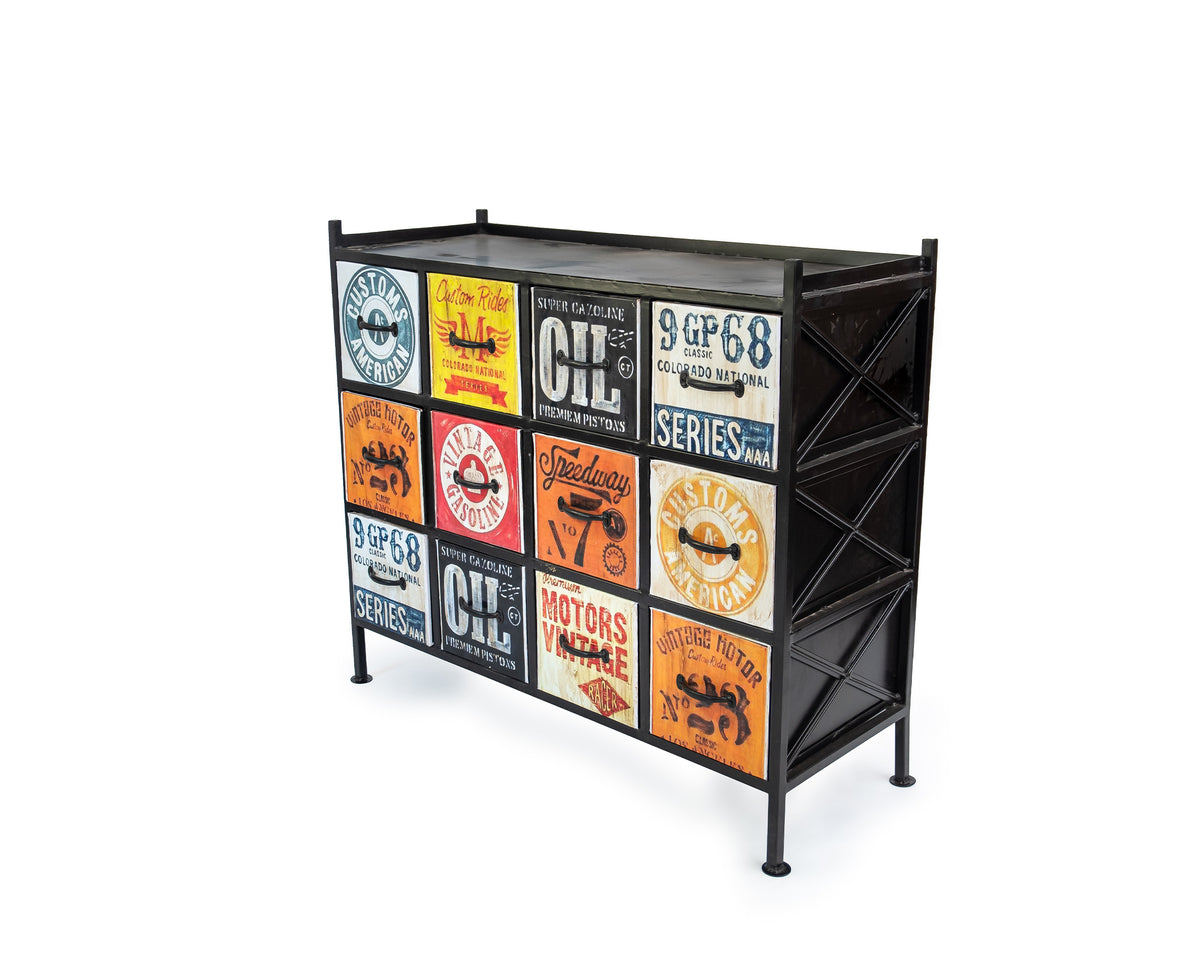 Industrial Iron Elegance Cabinet