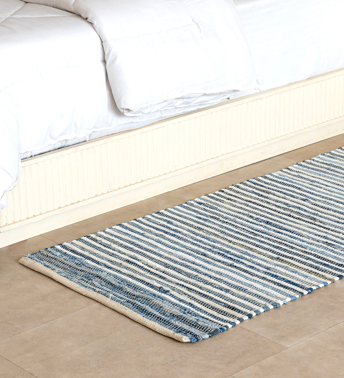 MEERA Multicolor Traditional Hand Woven Cotton Dhurrie Runner Rug (6 ft x 2 ft)