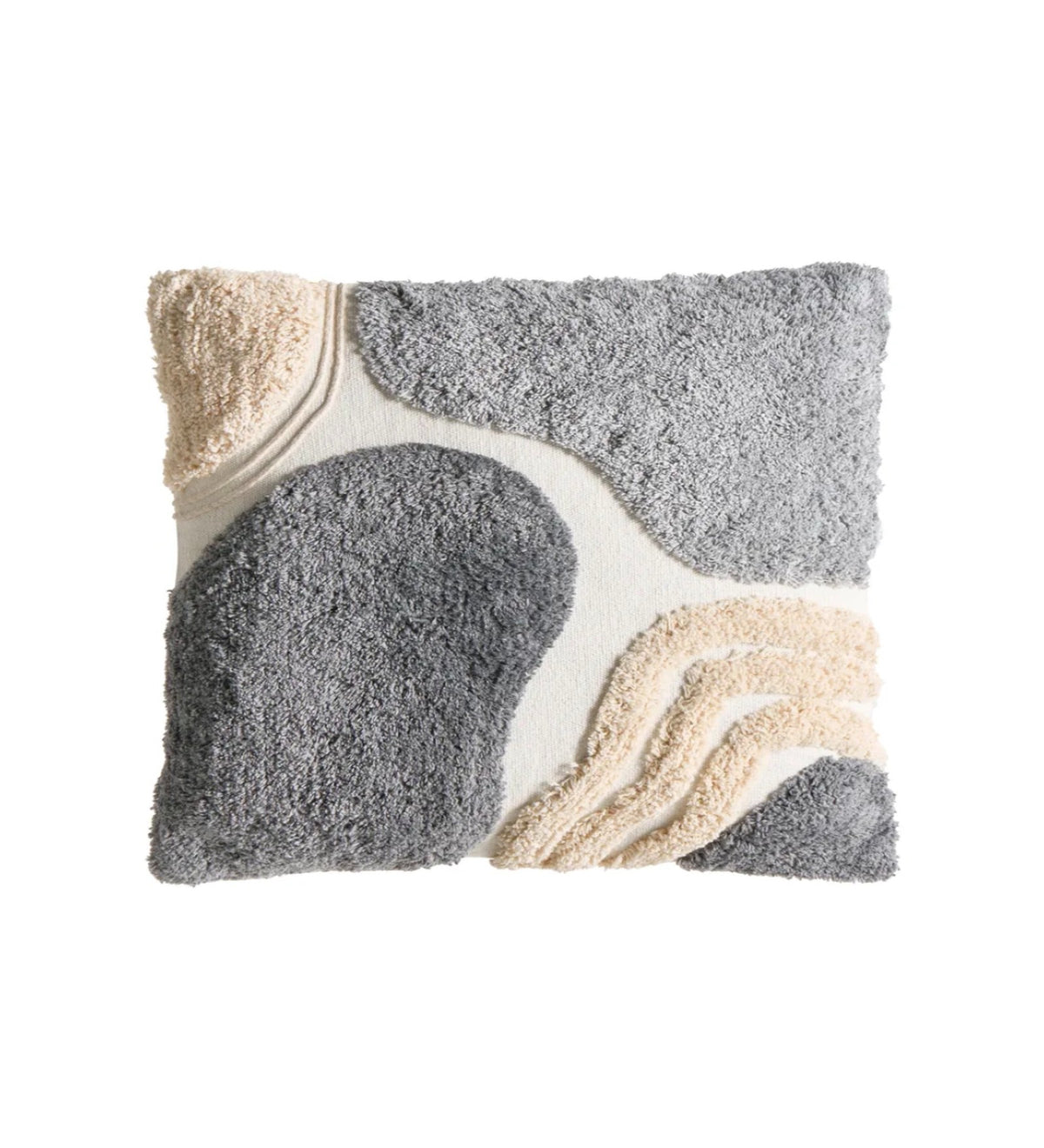 NIVA - Modern Tufted Grey Cushion Covers Set of 3 (18x18) | Textured Home Decor