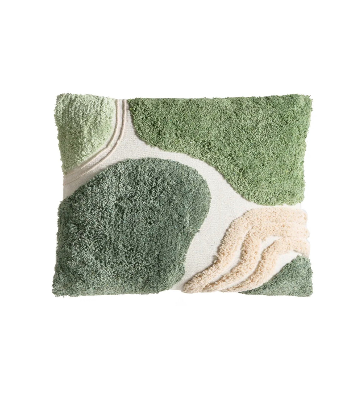 KIARA - Modern Tufted Green Cushion Covers Set of 3 (18x18) | Textured Home Decor