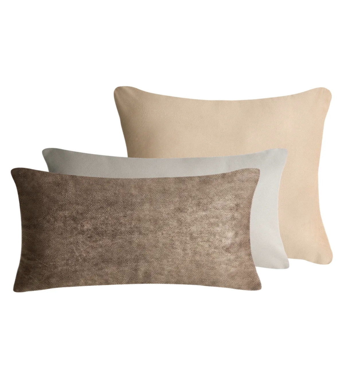 ARIA - Modern Solid Cushion Covers Set of 3 (18x18) | Minimal Home Decor