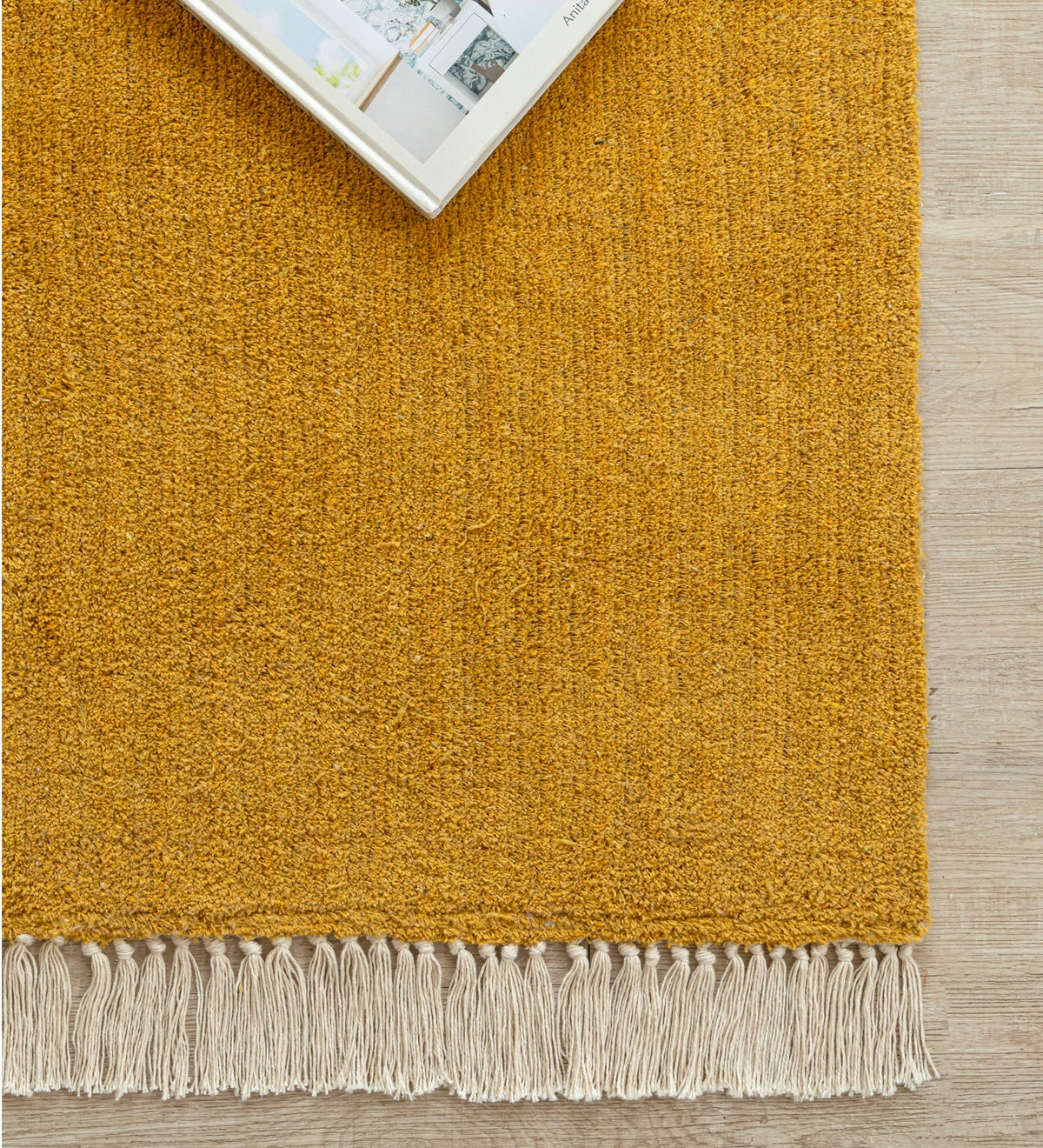 LEELA Pink Geometric Hand Woven Cotton Dhurrie Rug (8 ft x 5 ft)