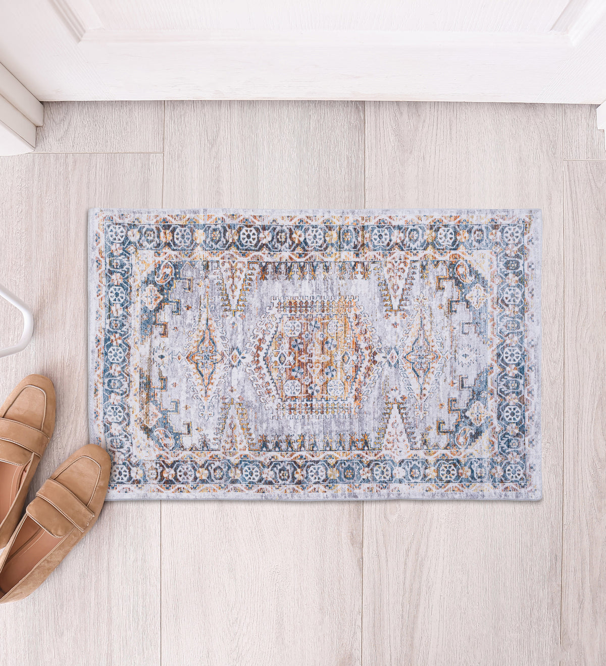 MAIRA Multicolor Geometric Hand Woven Cotton Dhurrie Rug (3 ft x 2 ft)