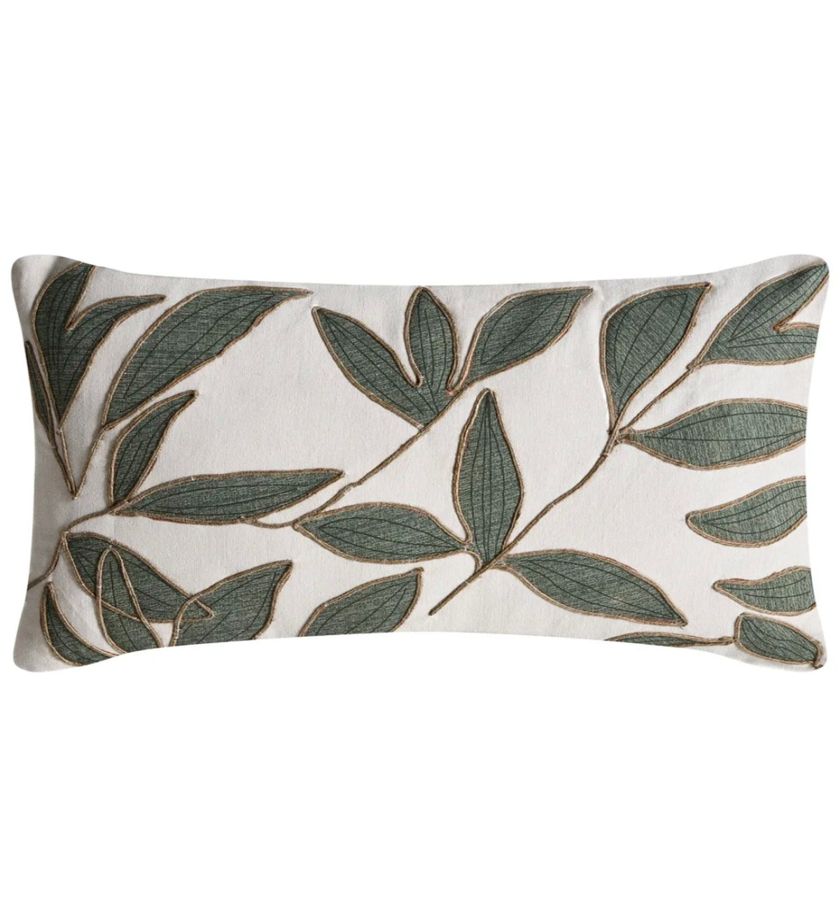 FLORA - Floral Jute Motif Cushion Covers Set of 2 (18x18) | Natural Home Decor