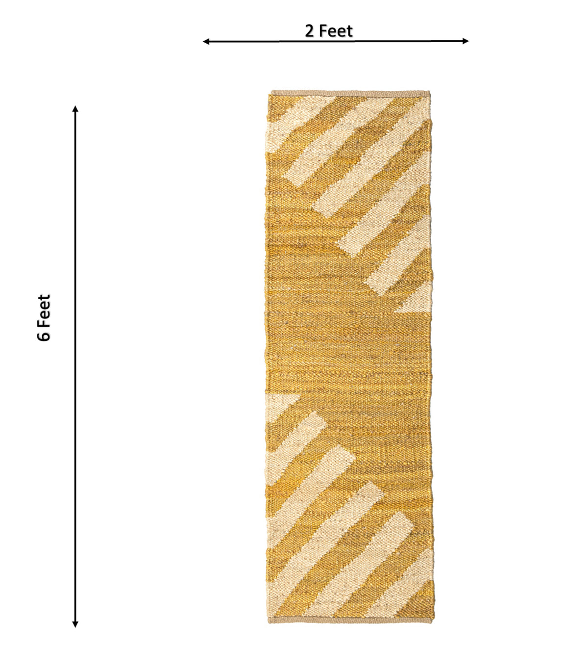 AARAV Gray Traditional Hand Woven Cotton Dhurrie Runner Rug (6 ft x 2 ft)