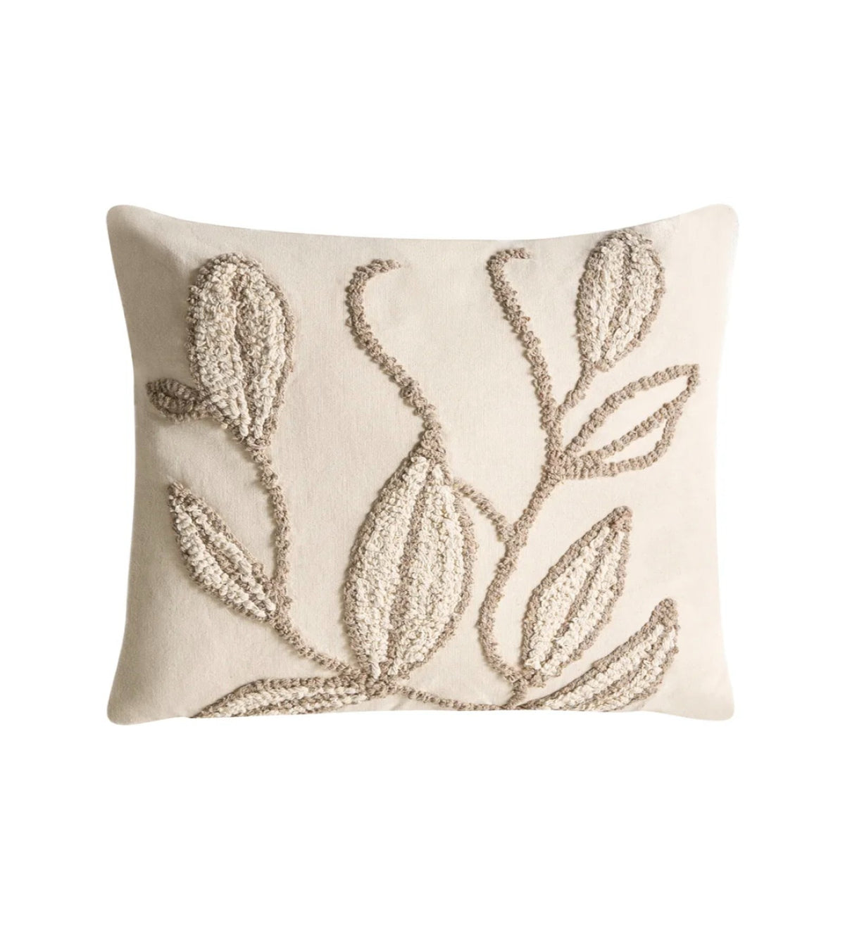 AMARA - Hand Embroidered Floral Cushion Covers Set of 2 (18x18) | Artisan Home Decor