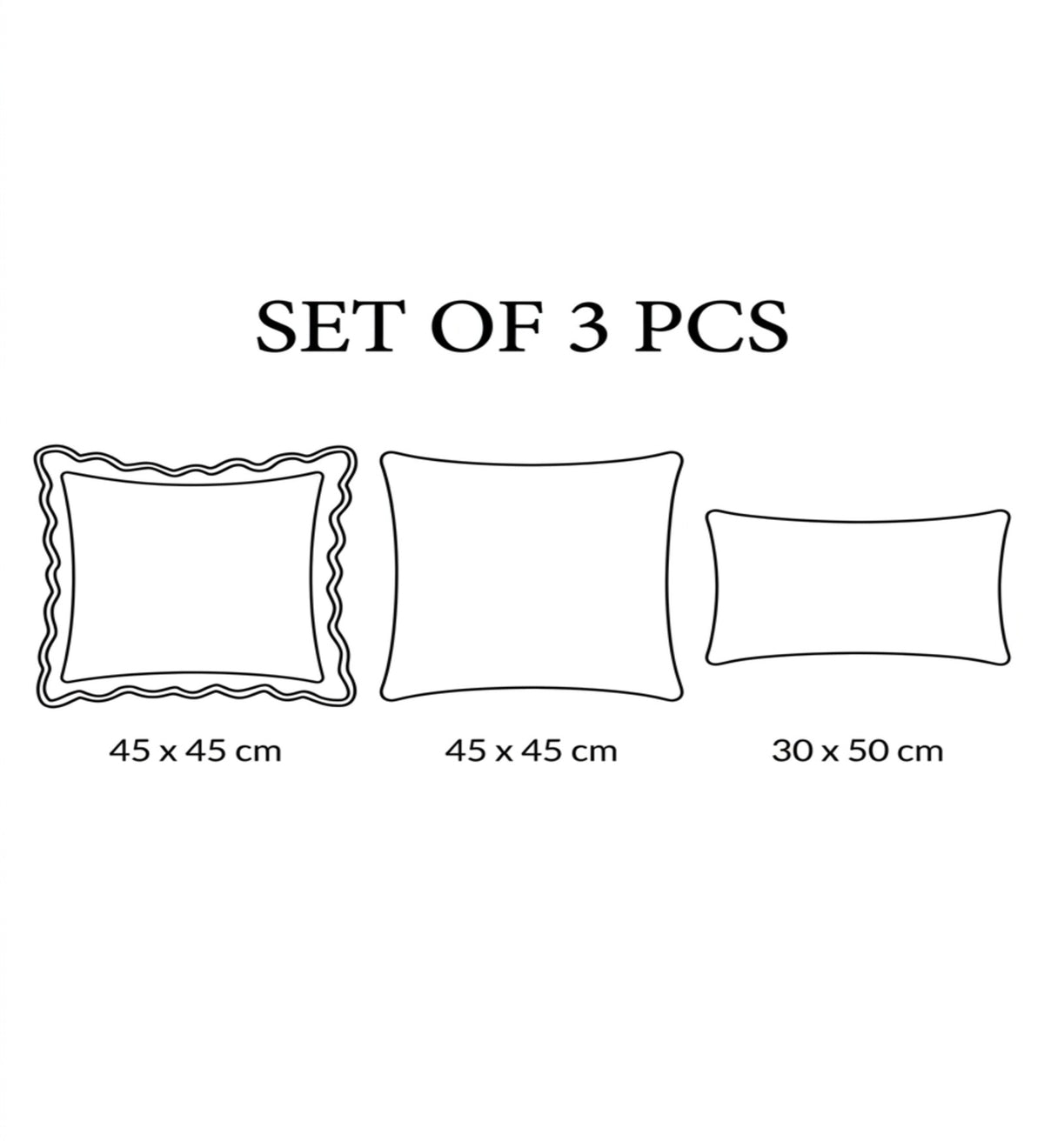 TANI - Modern Soft Tani Cushion Covers Set of 3 (18x18) | Cozy Home Decor