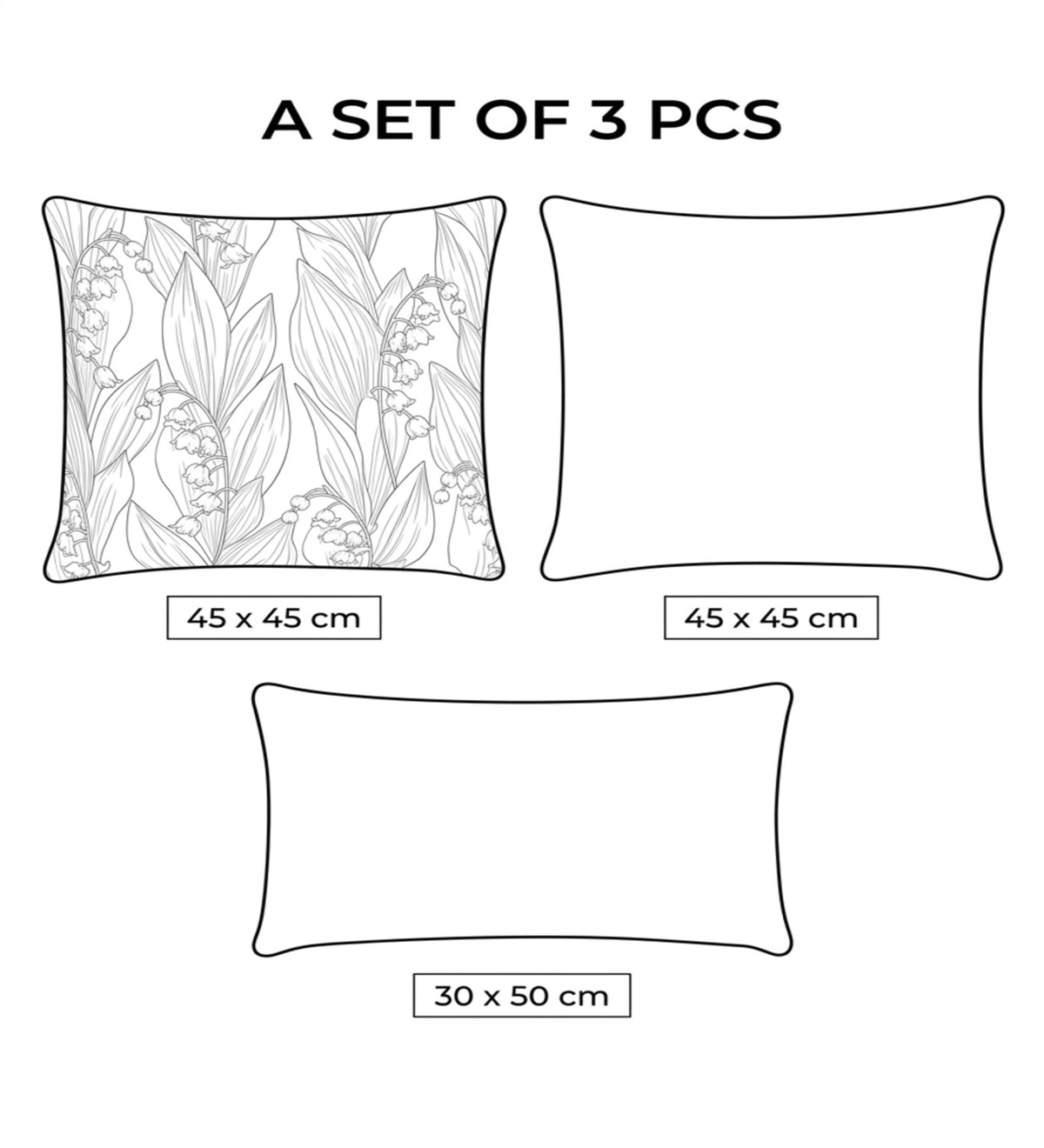 TAMY - Soft Tamy Cushion Covers Set of 3 (18x18) | Cozy Home Decor