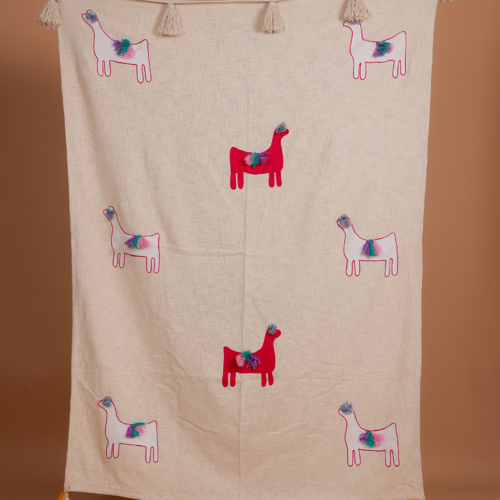 KHARI - Decorative Embroidery Throw Blanket