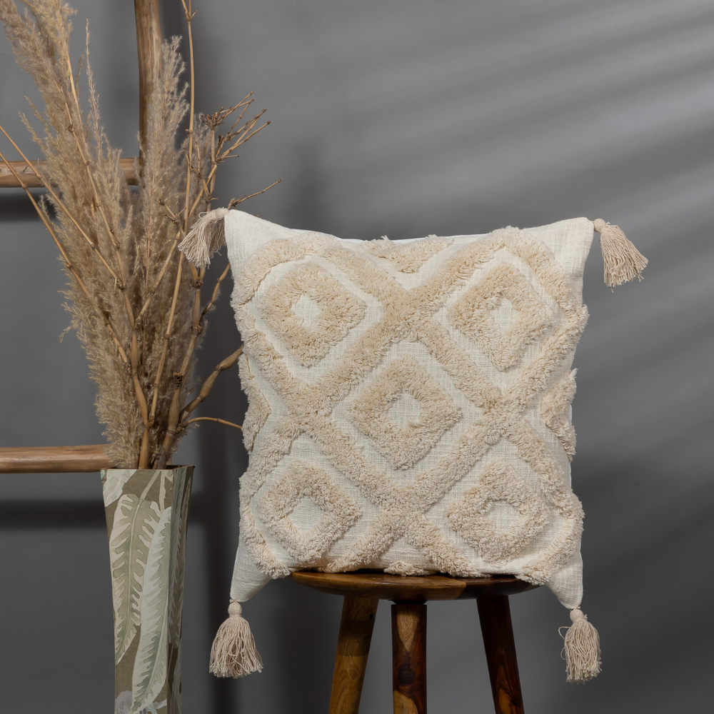 NICAEA - Soft Tufted Square Cushion Cover