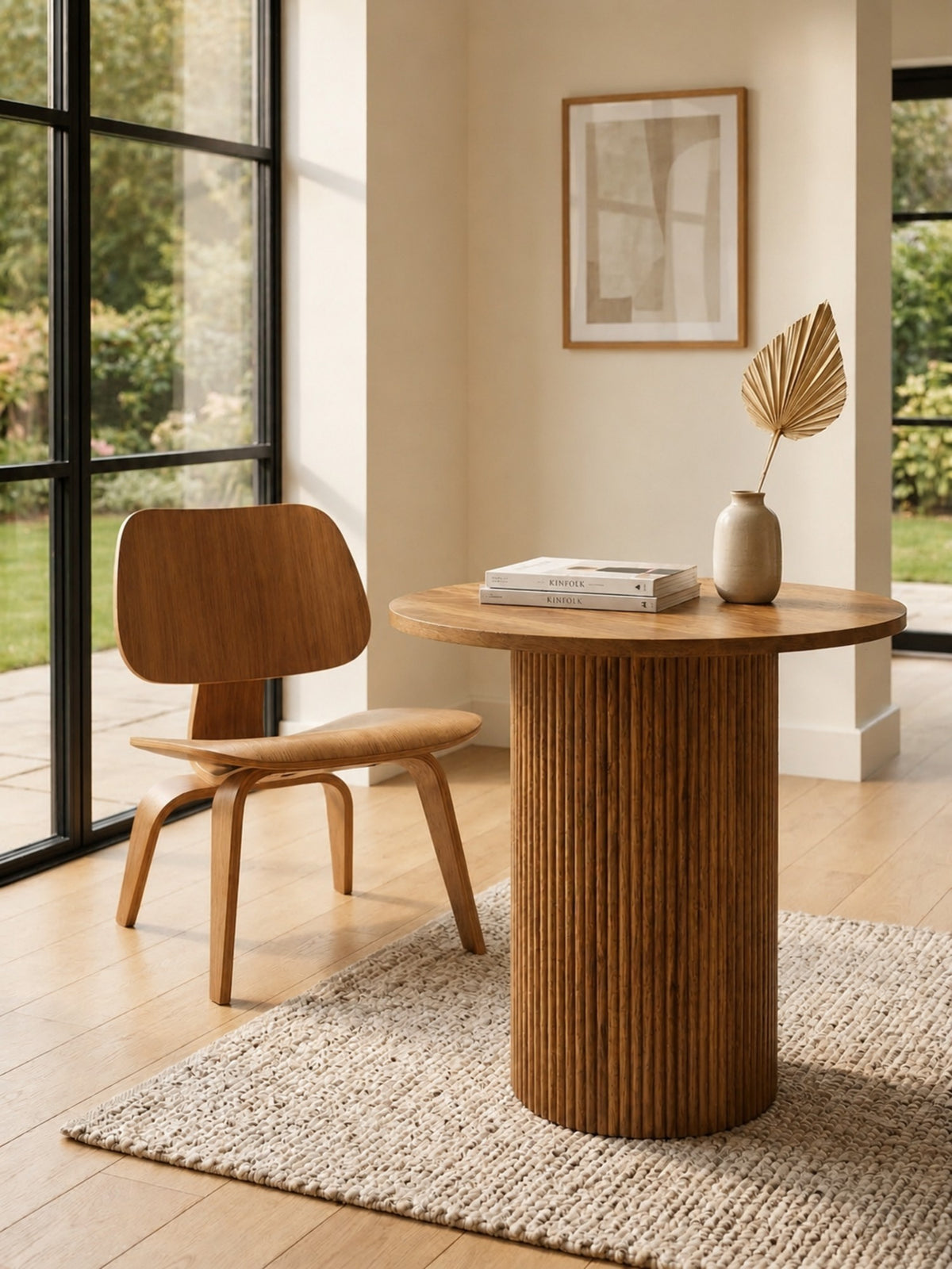 Mango Wood Fluted Coffee Table