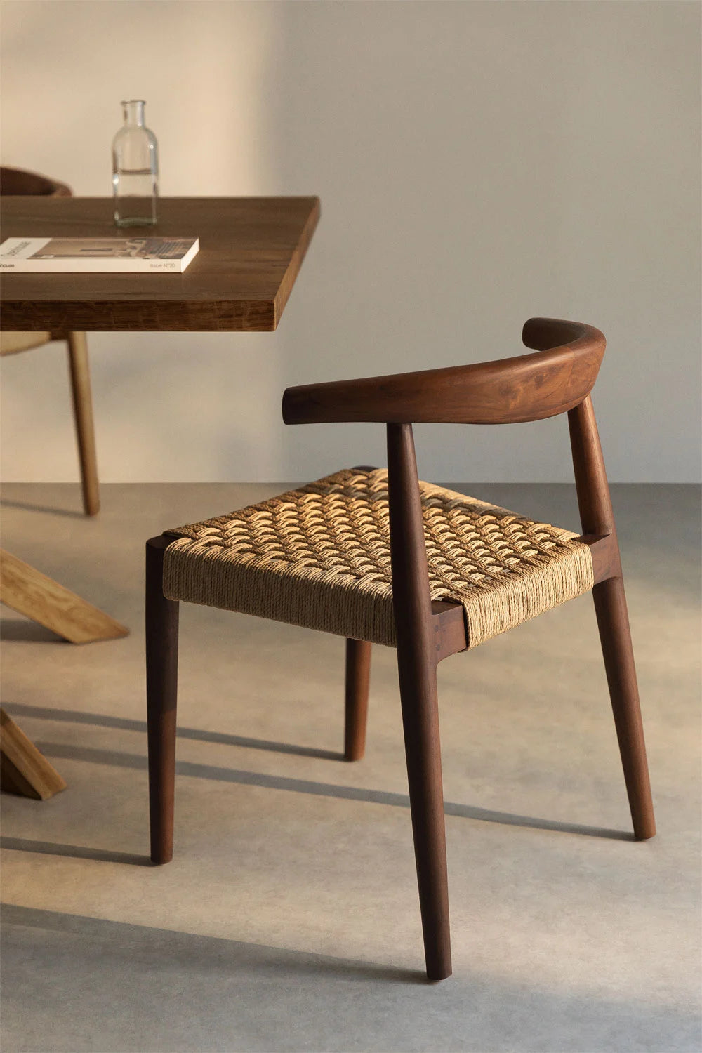 Celle Dinning rope braided sheesham wood chair
