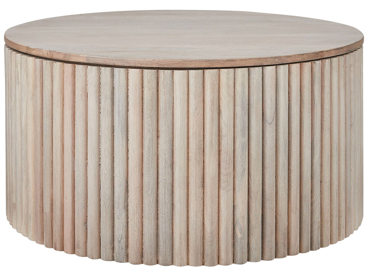 Storage Mango Wood Coffee Table Light KIRKWOOD
