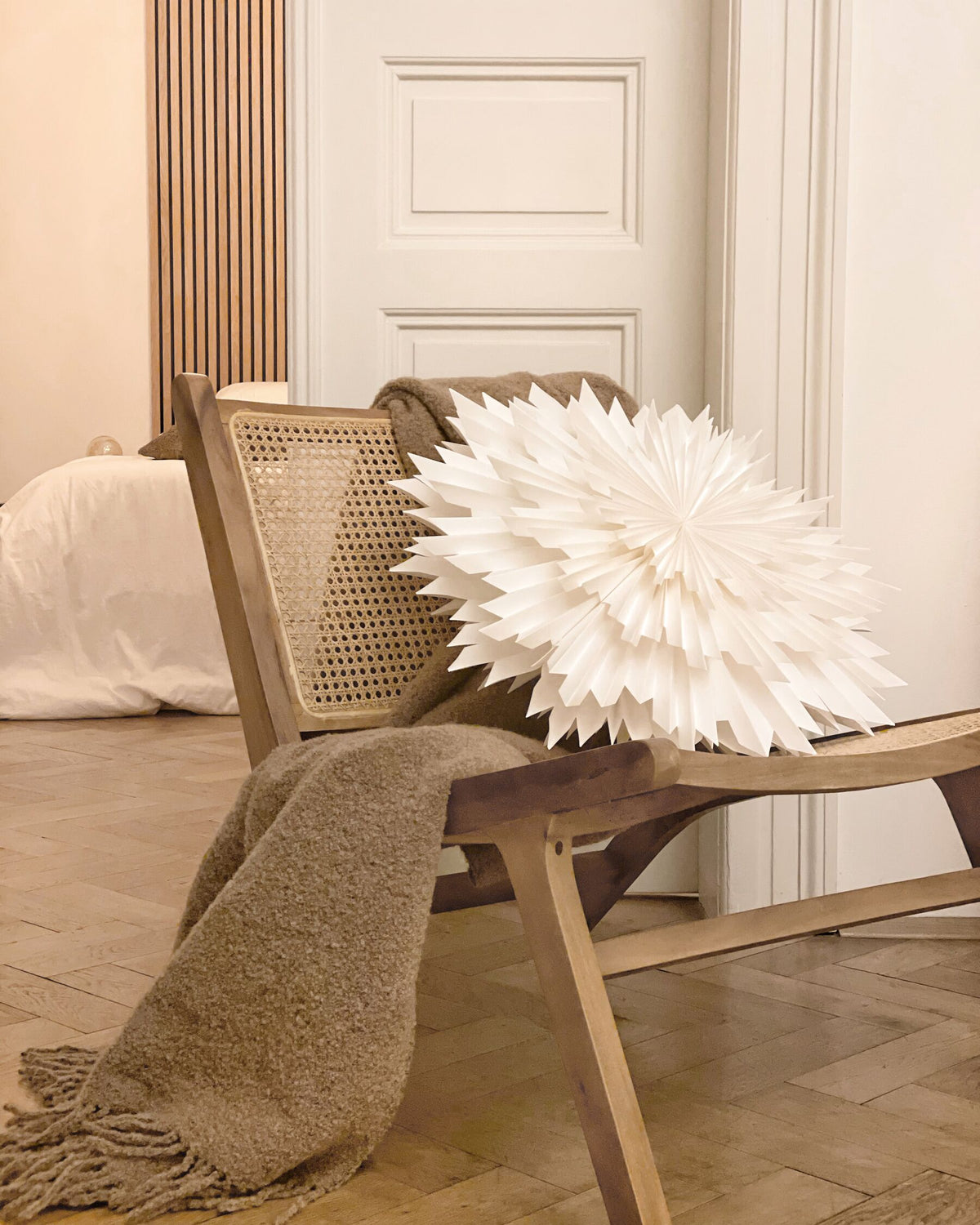VANIC Charming Cane and Acacia Wood Chair