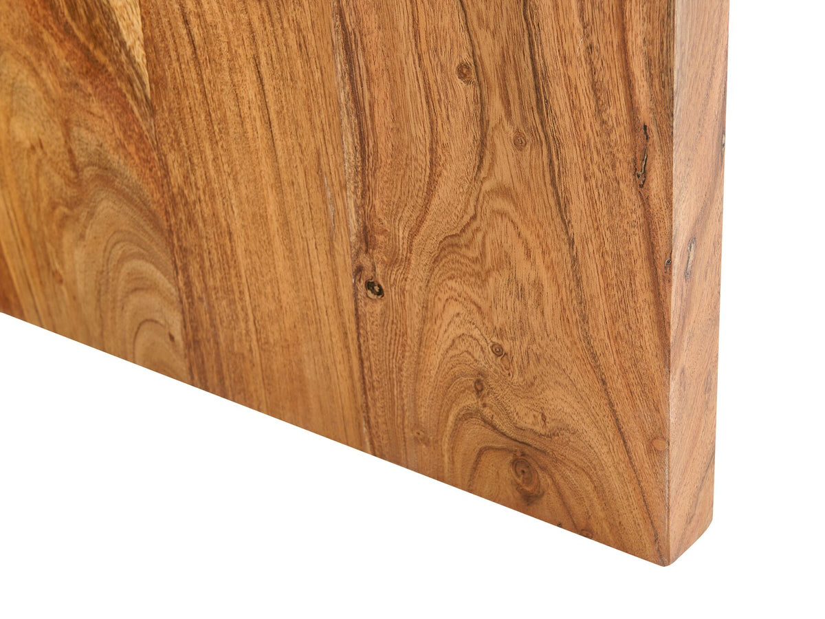 Round Accacia Wood Dining Table ⌀ 100 cm Light ARRAN