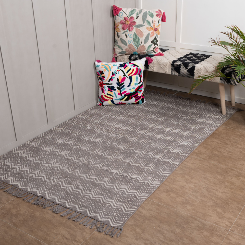 KOVU - Hand Block Printed Cotton Rug
