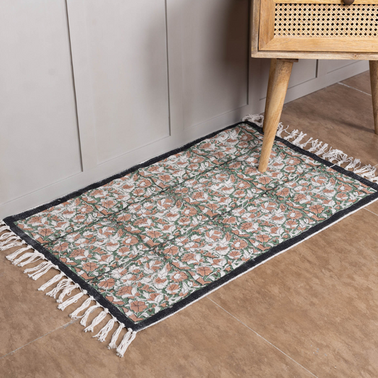 BEYKOZ - Hand Block Printed Cotton Rug
