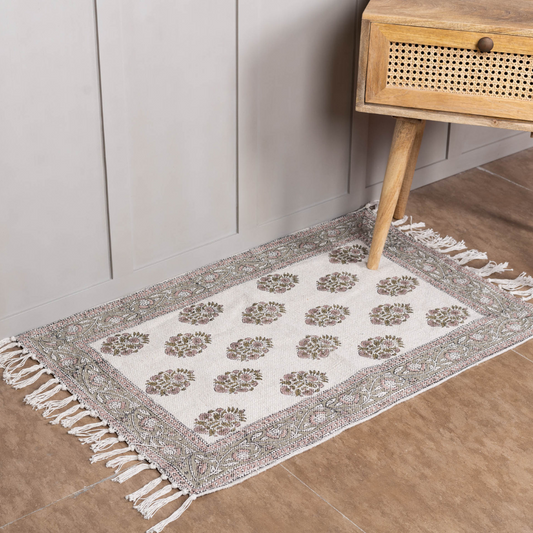 CIDE - Hand Block Printed Cotton Rug