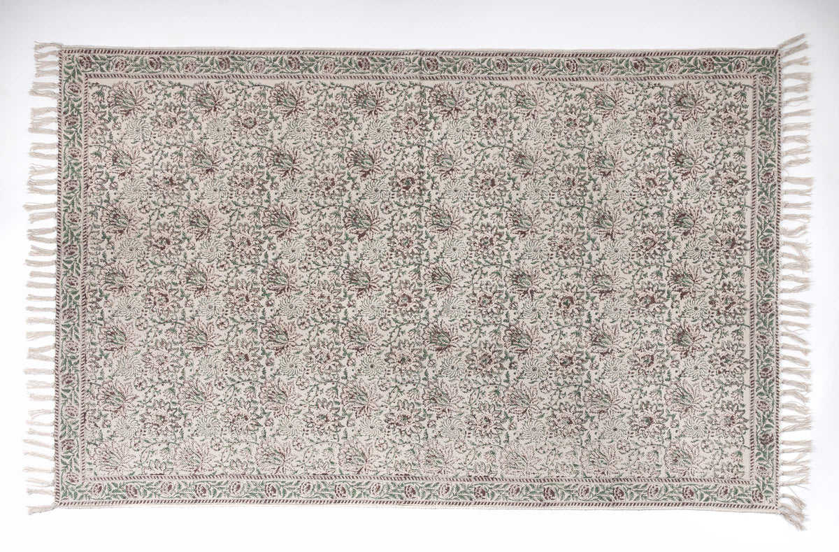 MALIKSHA -Hand Block Printed Cotton Rug