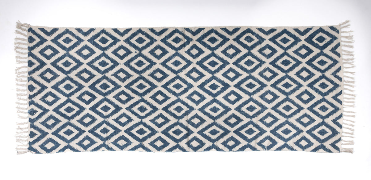 SANAO - Hand Block Printed Cotton Rug