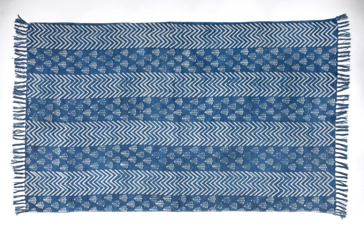BANAO - Hand Block Printed Cotton Rug