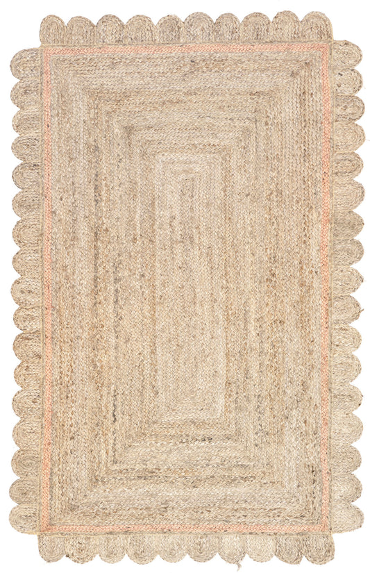SORELLA SCALLOPED BRAIDED RUG