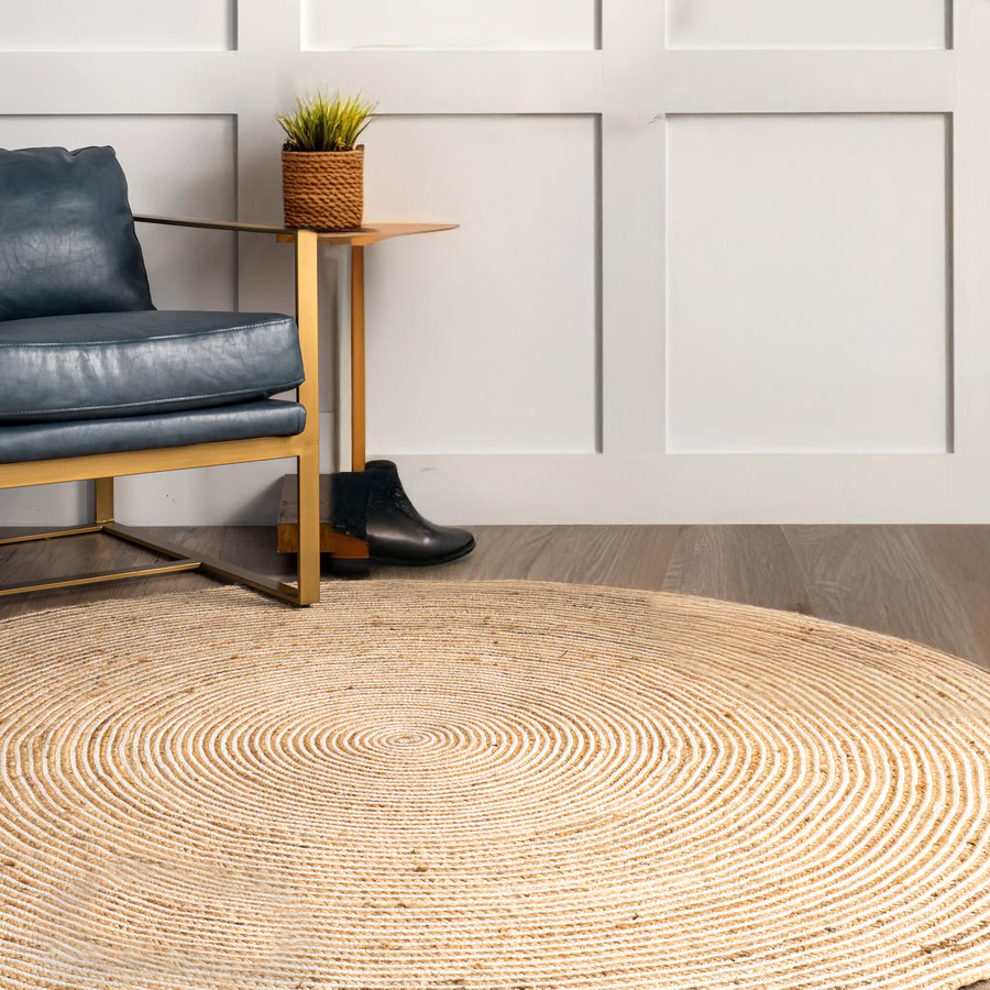 RAW ROUND BRAIDED RUG