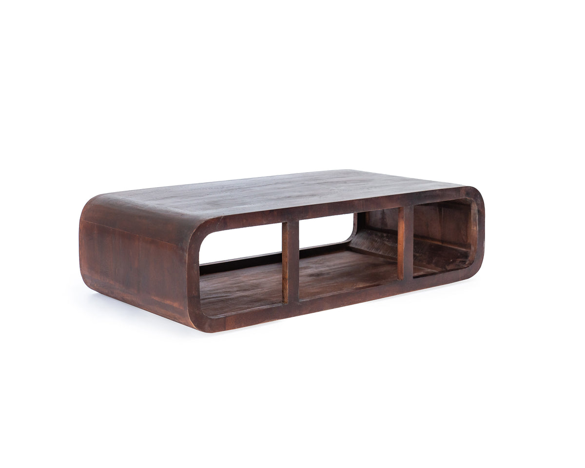 BALINGER Elegant Walnut Coffee Table with Storage