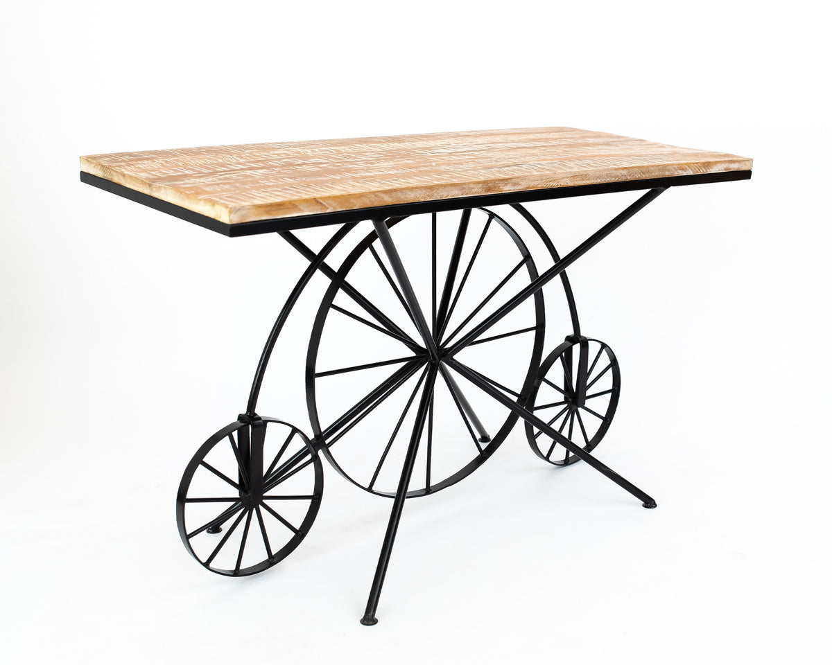 Industrial Elegance Iron & Mango Wood Console Table