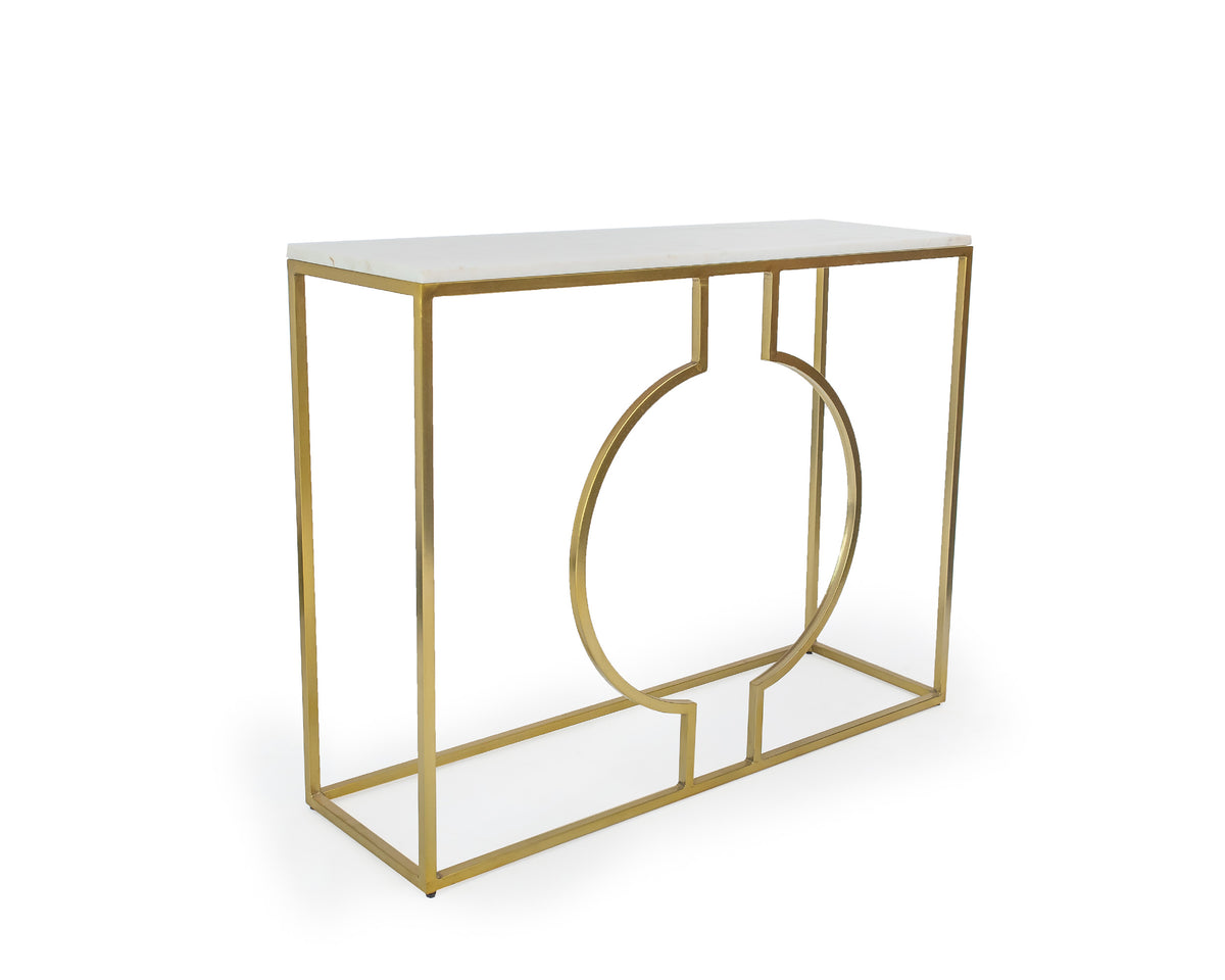 Elegance Iron & Marble Console Table