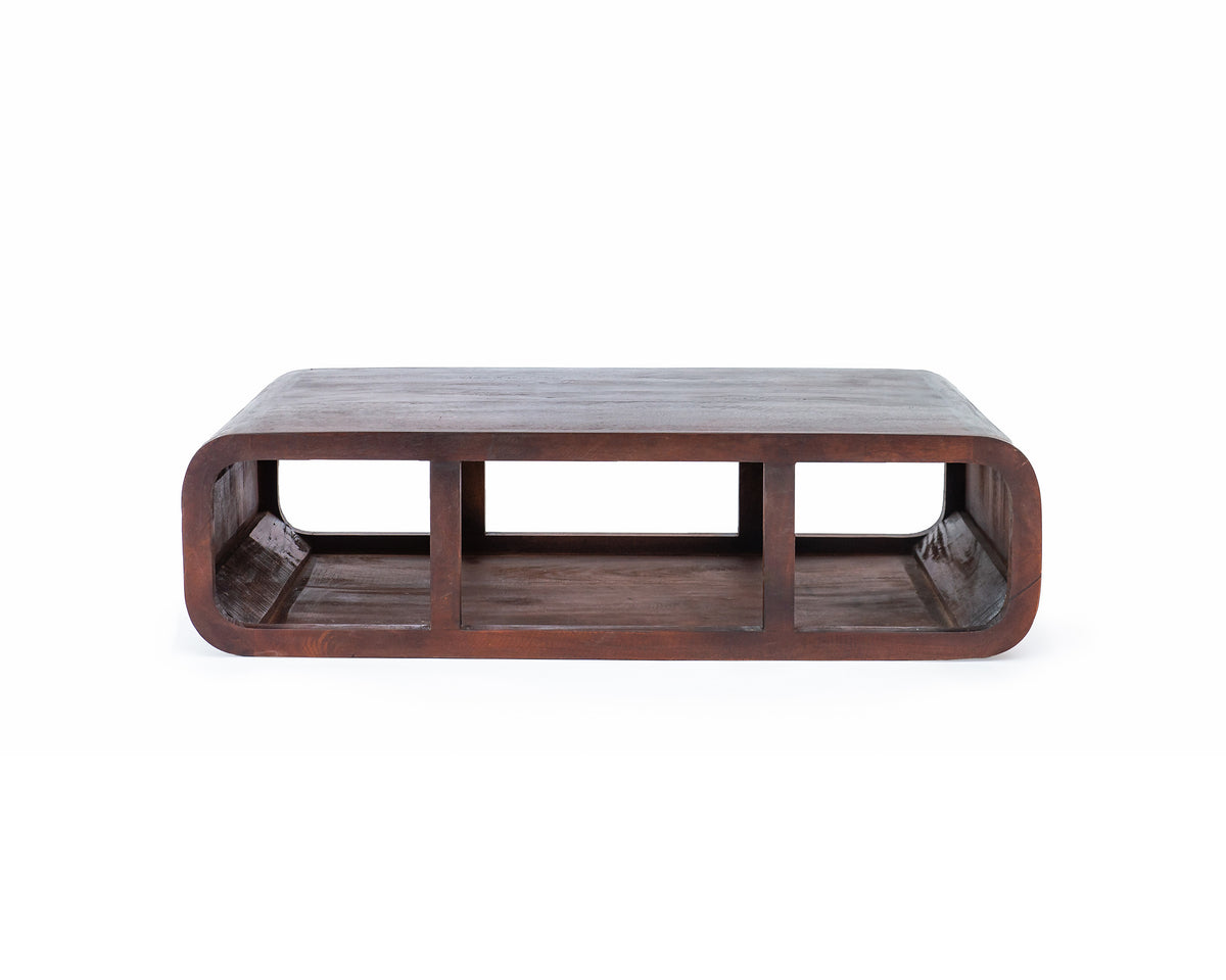 BALINGER Elegant Walnut Coffee Table with Storage