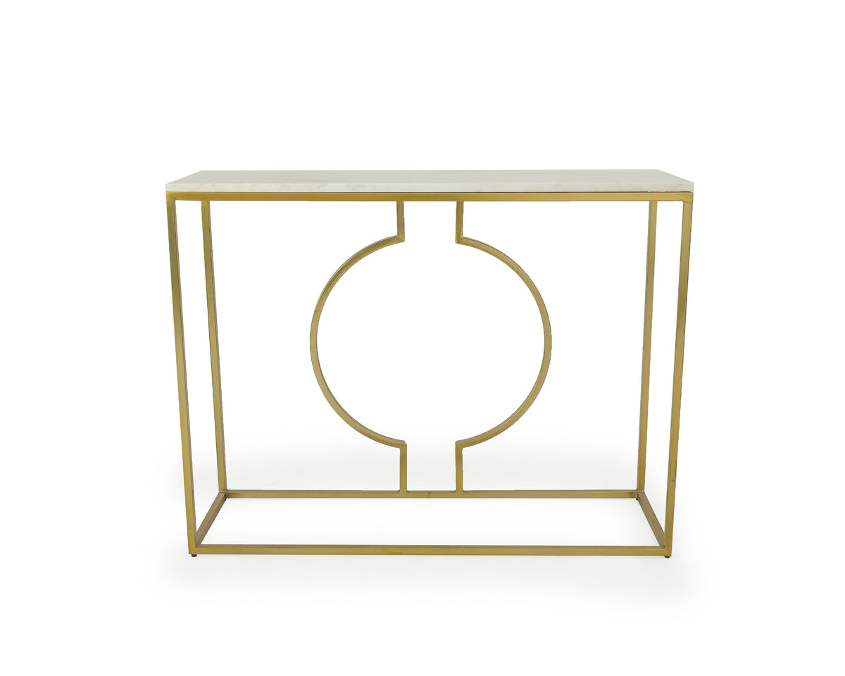 Elegance Iron & Marble Console Table